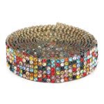 1m strass cristal verre maille banding fer sur applique robe de marie chaussures garniture (7 couleur) ...