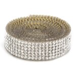 1m strass cristal verre maille banding fer sur applique robe de mari�e chaussures garniture (argent)