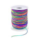 1mm stretchy bracelet string, sturdy rainbow elastic string elastic cord pour la fabrication de bijoux, ...