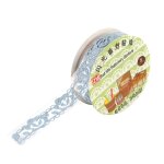 1pc bleu creux dentelle collant papier ruban adhsif autocollant garniture enveloppe dcorative