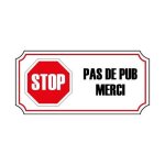 1x stop pas de pub publicit� boite aux lettres sticker autocollant logo 3