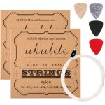 2 ensembles de cordes d'ukulélé en nylon avec 4 choix de feutre, les chaînes sont blanches, les choix ... 2 ensembles de cordes d'ukulélé en nylon avec 4 choix de feutre, les chaînes sont blanches, les choix ...