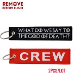 2 pcs1 - enlever avant l'tiquette de bagage de l'quipe de vol, etiquette de scurit, cls brod pour ...