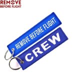 2 pcs1 - enlever avant l'tiquette de bagage de l'quipe de vol, etiquette de scurit, cls brod pour ...