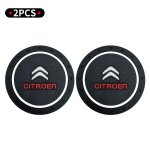 2 pices - dessous de verre de voiture en pvc car - styling, polymres non - ald, tampon de tasse d'eau ...