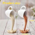 2 pi�ces flottant tasses a caf� bar accessoires dr�le verser d�versement eclaboussure tasses a caf� sculpture ...