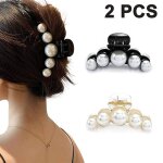 2 pièces de grandes perles de cheveux des pinces ensemble des cheveux attraper 2 pièces de grandes perles de cheveux des pinces ensemble des cheveux attraper