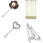 20 pcs broche broche bijoux a la main conclusions longue aiguille epingle pour revers echarpe chapeau ...