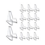 20 pcs clair acrylique pi�ce de monnaie pr�sentoir supports petit chevalet rack carte comm�morative capsule ...