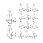 20 pcs clair acrylique pice de monnaie prsentoir supports petit chevalet rack carte commmorative capsule ...