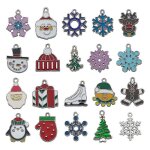 20 pcs nol flocon de neige breloques pour bricolage fabrication de bijoux collier bracelet boucle d'oreille ...