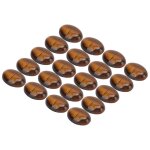 20 pcs oeil de tigre jaune cabochon pierres - perles ovales naturelles pour la bijouterie