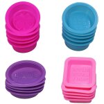 20 pcs silicone savon moule, savon fabrication fournitures carr rond ovale forme douce
