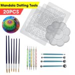 20 pcs - tiges de pointillage en bois, , stylo a bille, mandala, peinture, roches en bois, artisanat, ...