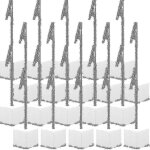 20 pices place card holder cube photo clips holder avec alligator clip wood base memo table number holder ...