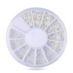 200 cabochons de perles blanches a dos plat de tailles vari�es pour nail art et projets diy ¿ perles ...