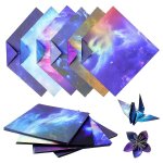 200 feuilles galaxy space stars motif origami papier, double face couleur origami papier pour arts cr ...