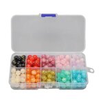 200 pcs bracelet fabrication perles 10 couleurs diy collier de perles rondes fabrication perles pour ...