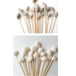 200pcs jetables coquillage blanc cocktail pics conque cure - dents faits a la main bambou 200pcs jetables coquillage blanc cocktail pics conque cure - dents faits a la main bambou
