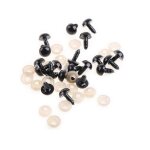 20pcs 6 - 20mm noir plastique yeux de scurit pour ours en peluche / poupes / jouet animal / feutrage ...