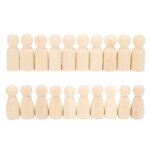 20pcs bricolage chevilles en bois - 55mm artisanat inachev� pour ornements de poup�e