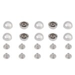 20pcs champignon rivets goujons boutons vis pour cuir ceinture sac chaussures d�coration (argent)