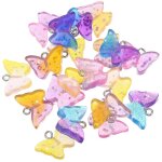 20pcs papillon forme breloques pendentifs bricolage fabrication de bijoux breloques artisanat breloques ...
