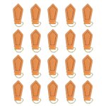 20pcs rhombus en cuir vritable fermeture eclair pull artisanat fermeture eclair tags fermeture eclair ...