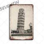 20x30cm - affiche en mtal tour eiffel, plaque mtallique vintage new york, en etain, autocollants muraux ...