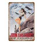 20x30cm - affiche de voiture d'avion avec pin up pour femmes, signes en métal, peinture artistique vintage, ... 20x30cm - affiche de voiture d'avion avec pin up pour femmes, signes en métal, peinture artistique vintage, ...