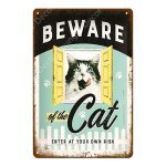 20x30cm - plaque de garde en mtal vintage, attention aux chiens, signe en etain, rtro, shabby, dcoration ...