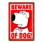 20x30cm - plaque de garde en mtal vintage, attention aux chiens, signe en etain, rtro, shabby, dcoration ...