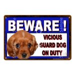 20x30cm - plaque de garde en mtal vintage, attention aux chiens, signe en etain, rtro, shabby, dcoration ...