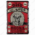 20x30cm - plaque métallique rétro de moto, vintage new york motor club, plaque en etain, décor de garage, ... 20x30cm - plaque métallique rétro de moto, vintage new york motor club, plaque en etain, décor de garage, ...