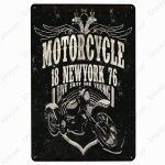 20x30cm - plaque métallique rétro de moto, vintage new york motor club, plaque en etain, décor de garage, ... 20x30cm - plaque métallique rétro de moto, vintage new york motor club, plaque en etain, décor de garage, ...