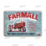 20x30cm - plaque mtallique de tracteur vintage, plaque en fer blanc, rtro, dcoration de ferme, accessoires ...