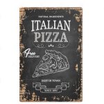 20x30cm - plaque métallique vintage pour pizza, décor mural rétro pour café, bistrot, restaurant, zone ... 20x30cm - plaque métallique vintage pour pizza, décor mural rétro pour café, bistrot, restaurant, zone ...