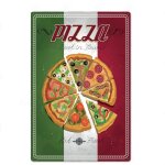 20x30cm - plaque métallique vintage pour pizza, décor mural rétro pour café, bistrot, restaurant, zone ... 20x30cm - plaque métallique vintage pour pizza, décor mural rétro pour café, bistrot, restaurant, zone ...