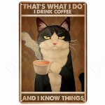 20x30cm - signes de couture amusants en mtal pour chat et vin, signes vintage en etain pour dcoration ...