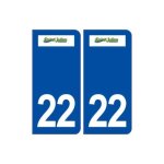 22 saint julien logo ville autocollant plaque sticker - couleur : arrondis - angles : arrondis