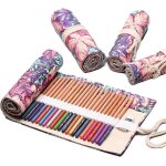 24 / 36 / 72 slots pencil wrap pencil rolls rolls, artiste crayons de couleur roll up bag pinceaux courts ...