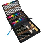24 couleurs stylos feutres pinceaux aquarelle double pointe et 36 crayon professionnel de dessin art ...