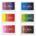 24 couleurs tampons encreurs tampons tampons encreurs lavables artisanat tampons encreur empreintes digitales ...