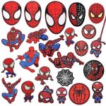 24 pcs spiderman patchs thermocollants, patchs thermocollants brods diy vtements patchs dcalcomanies ...
