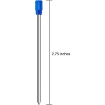 24 pi�ces 2, 75 pouces de recharges de stylo a bille pour stylet en cristal de diamant, bleu