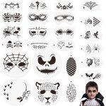 24 pièces pochoir maquillage enfant, modèle de tatouage pour anniversaires halloween noël, tatouage enfant ... 24 pièces pochoir maquillage enfant, modèle de tatouage pour anniversaires halloween noël, tatouage enfant ...