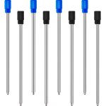 24 pices recharges de stylo a bille pour stylets diamant cristal, 2, 75 pouces (encre noire et bleue) ...