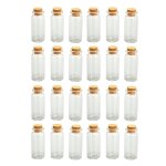 24pcs 20mm diamtre verre bouteille a la drive transparent souhaitant bouteille multipurpose message ...
