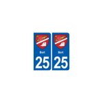 25 bart blason autocollant plaque stickers - couleur : droits - angles : droits