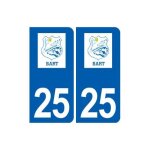 25 bart logo autocollant plaque stickers - couleur : arrondis - angles : arrondis